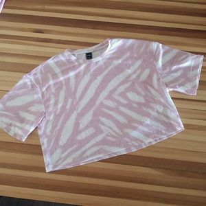 Pink Tie-Dye Crop Top